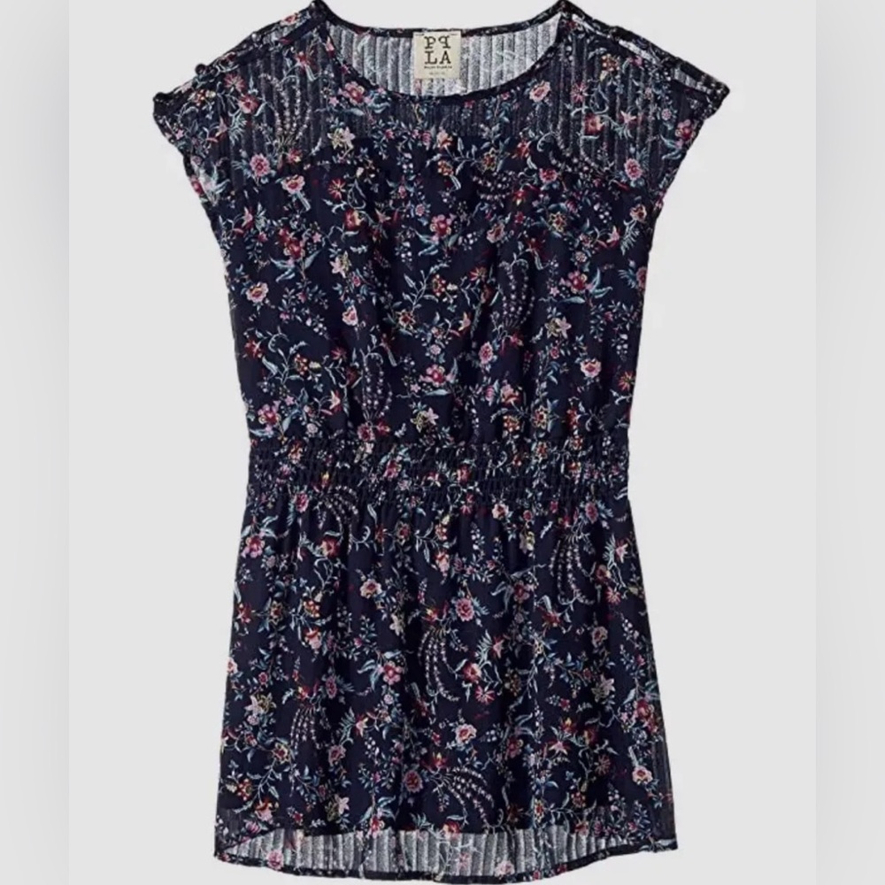 People's Project LA Girls' Blue Floral January PPLA Dress Size Large 14-16